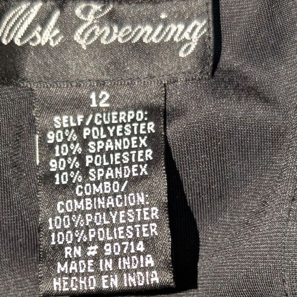 MSK Evening velvet maxi skirt size 12 pull on sheer panels Gusset dressy event - Picture 2 of 11